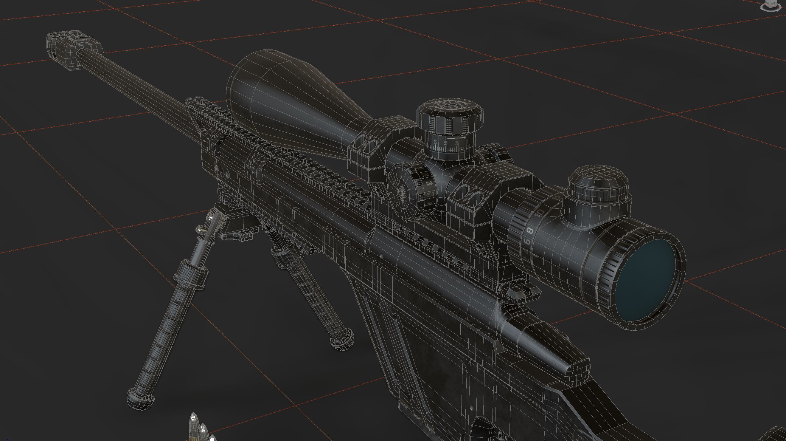 CZ TSR Sniper Rifle Low-poly 3D model_29