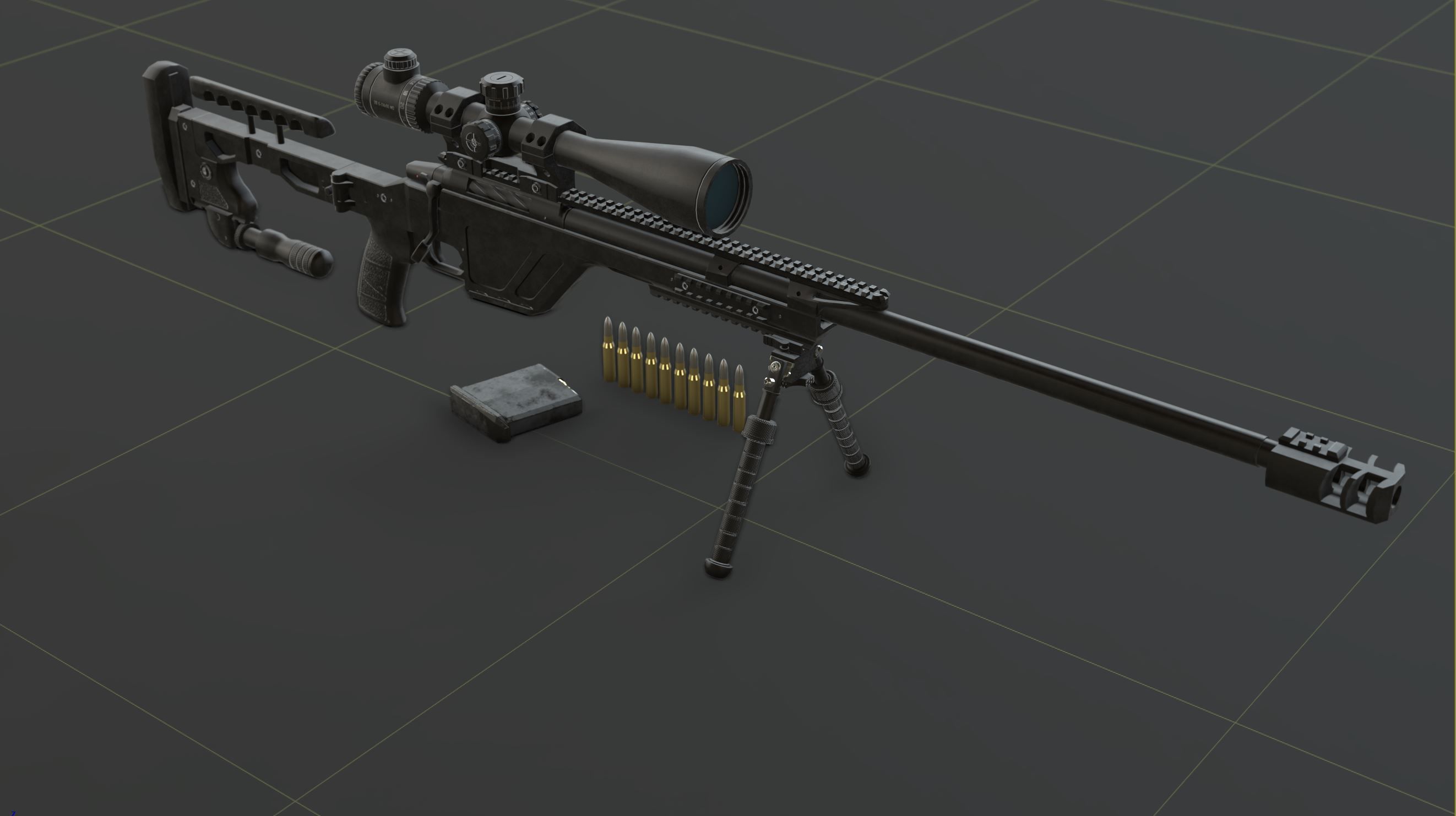 CZ TSR Sniper Rifle Low-poly 3D model_18