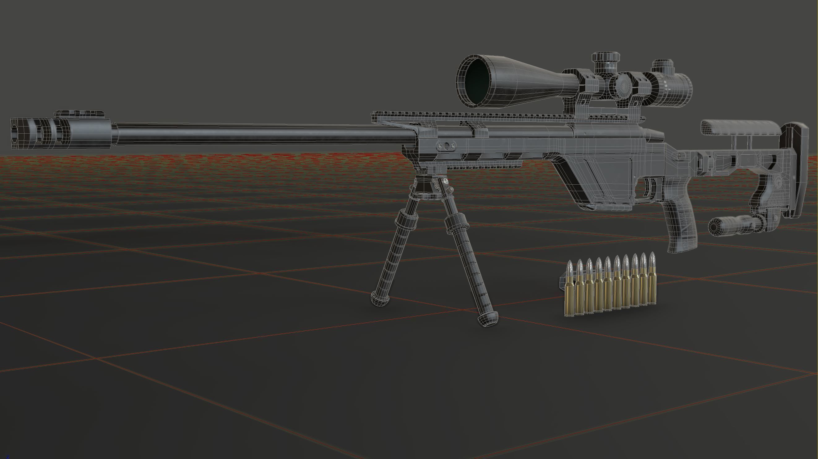 CZ TSR Sniper Rifle Low-poly 3D model_20