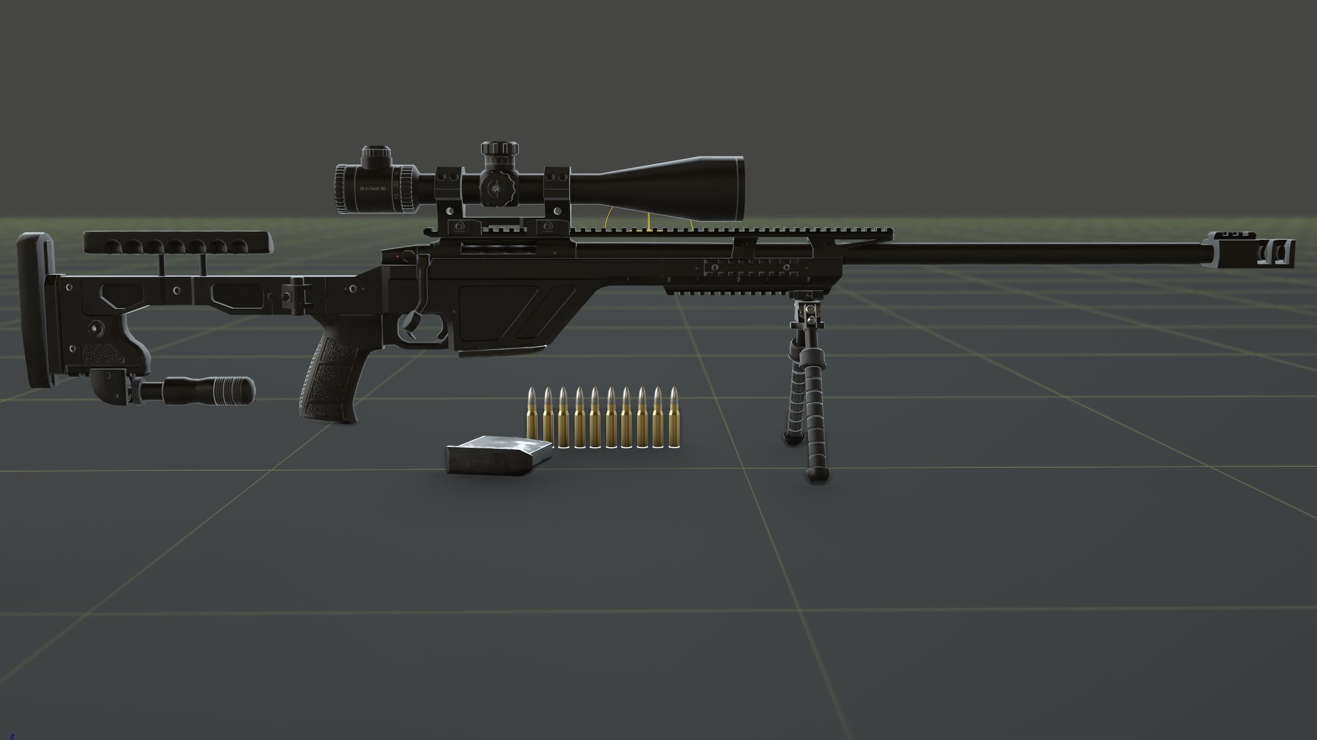 CZ TSR Sniper Rifle Low-poly 3D model_26