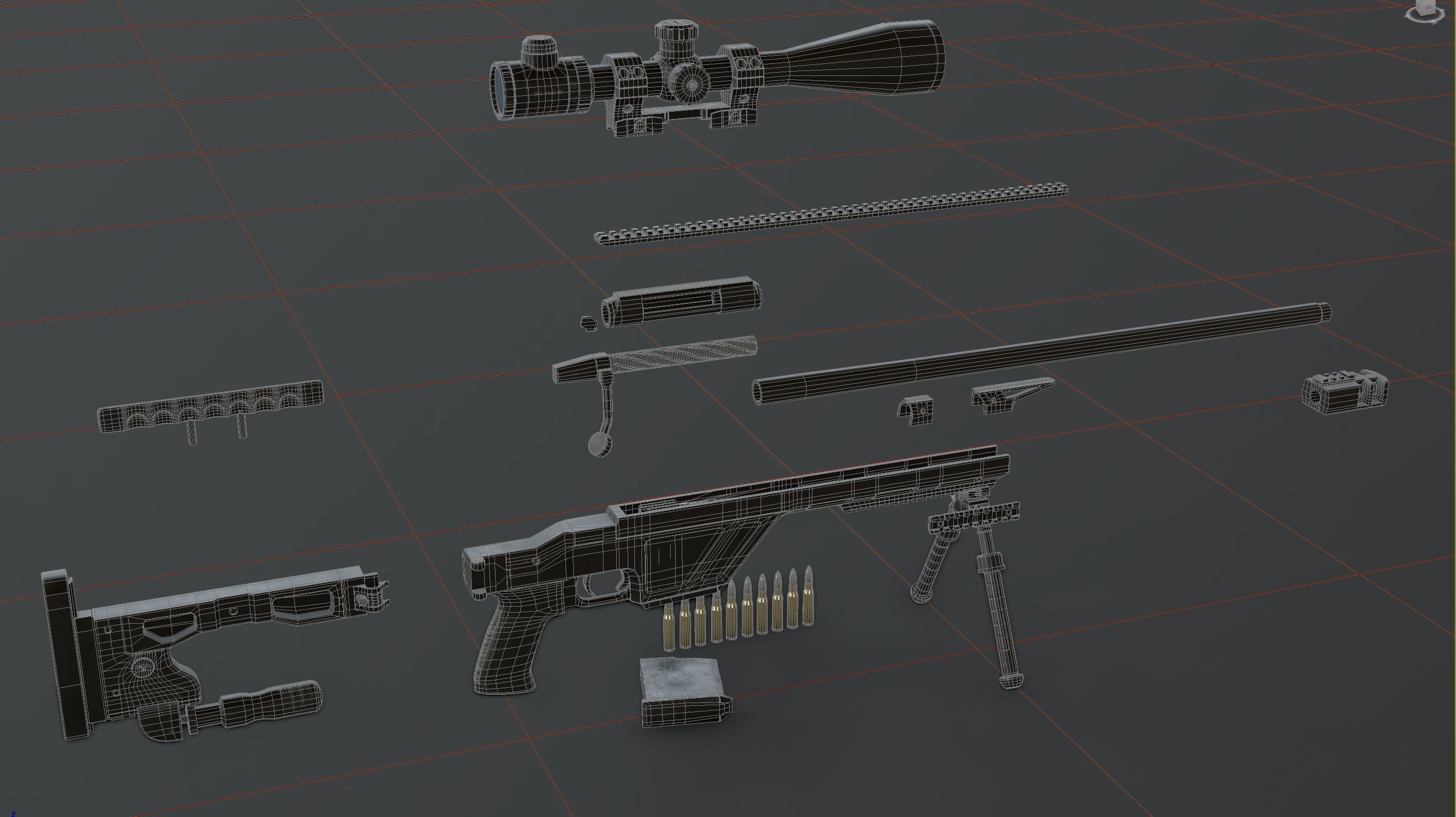 CZ TSR Sniper Rifle Low-poly 3D model_5