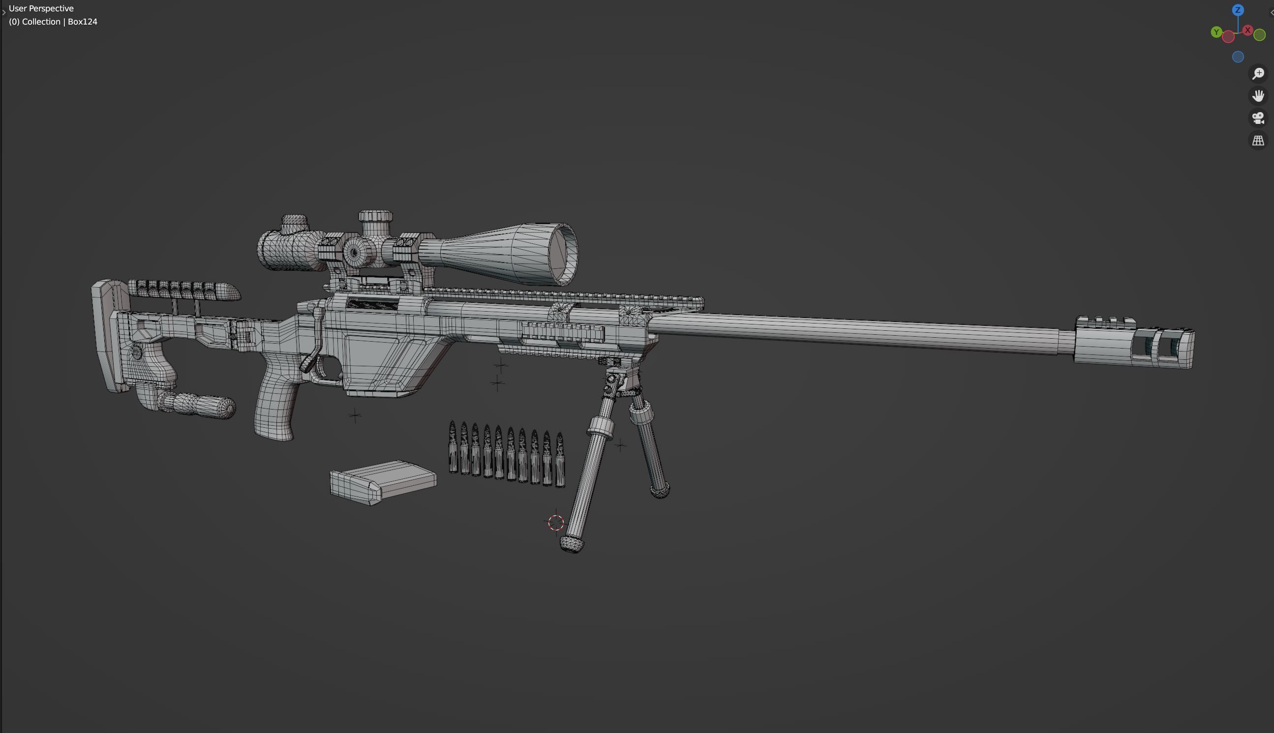 CZ TSR Sniper Rifle Low-poly 3D model_2