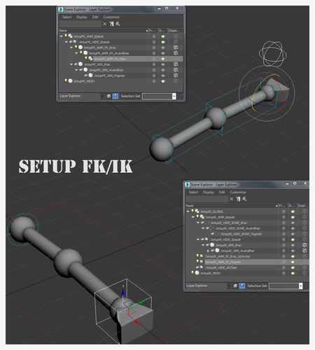 SETUP---IK-FK setup frak Free 3D model
