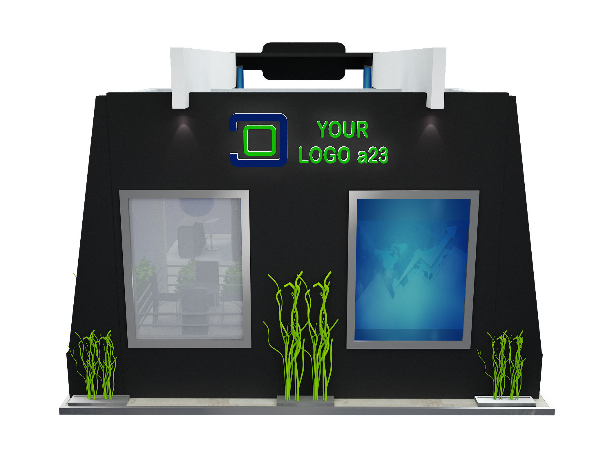 Booth Exhibition Stand a505 3D model_8