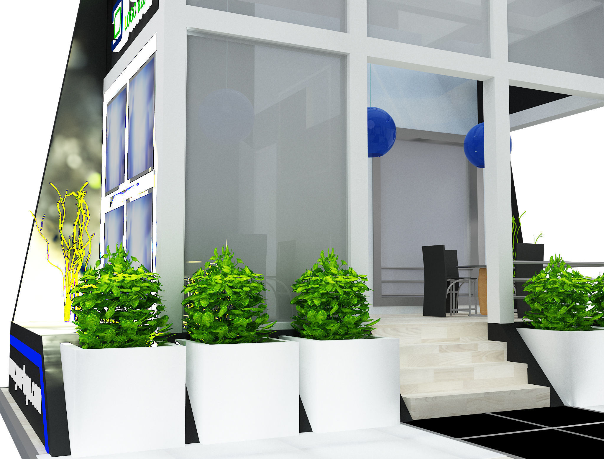 Booth Exhibition Stand a505 3D model_14