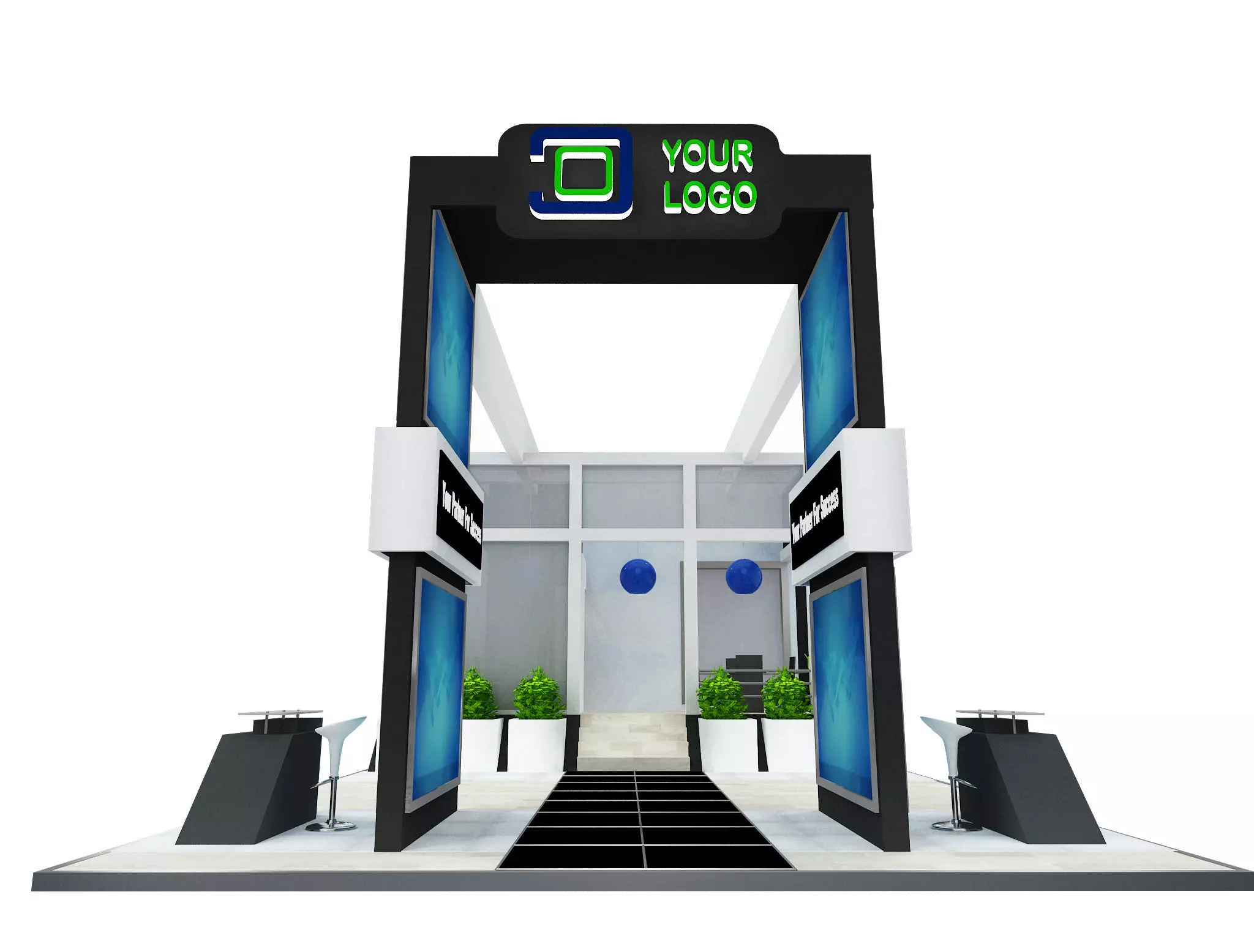 Booth Exhibition Stand a505 3D model_0
