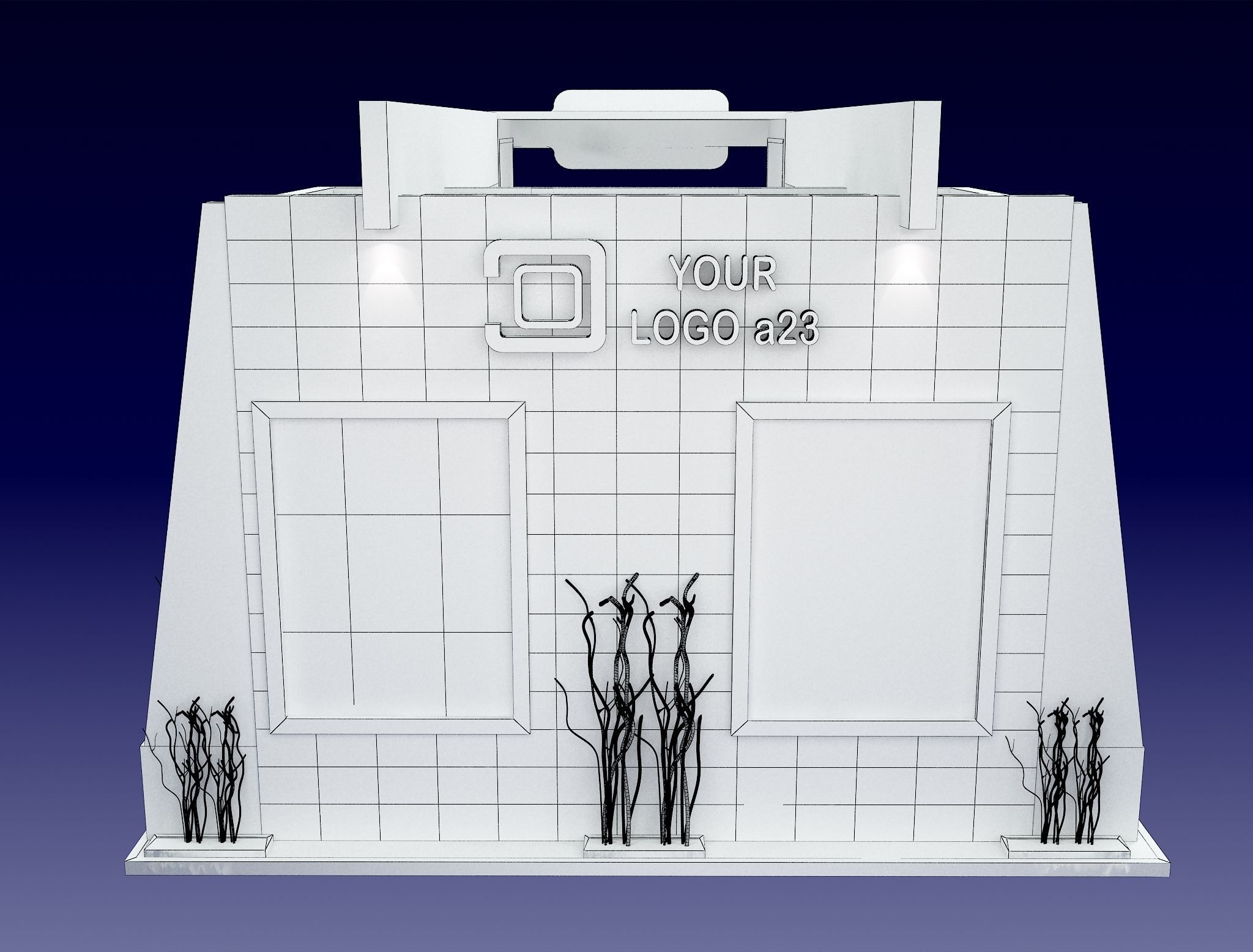 Booth Exhibition Stand a505 3D model_9