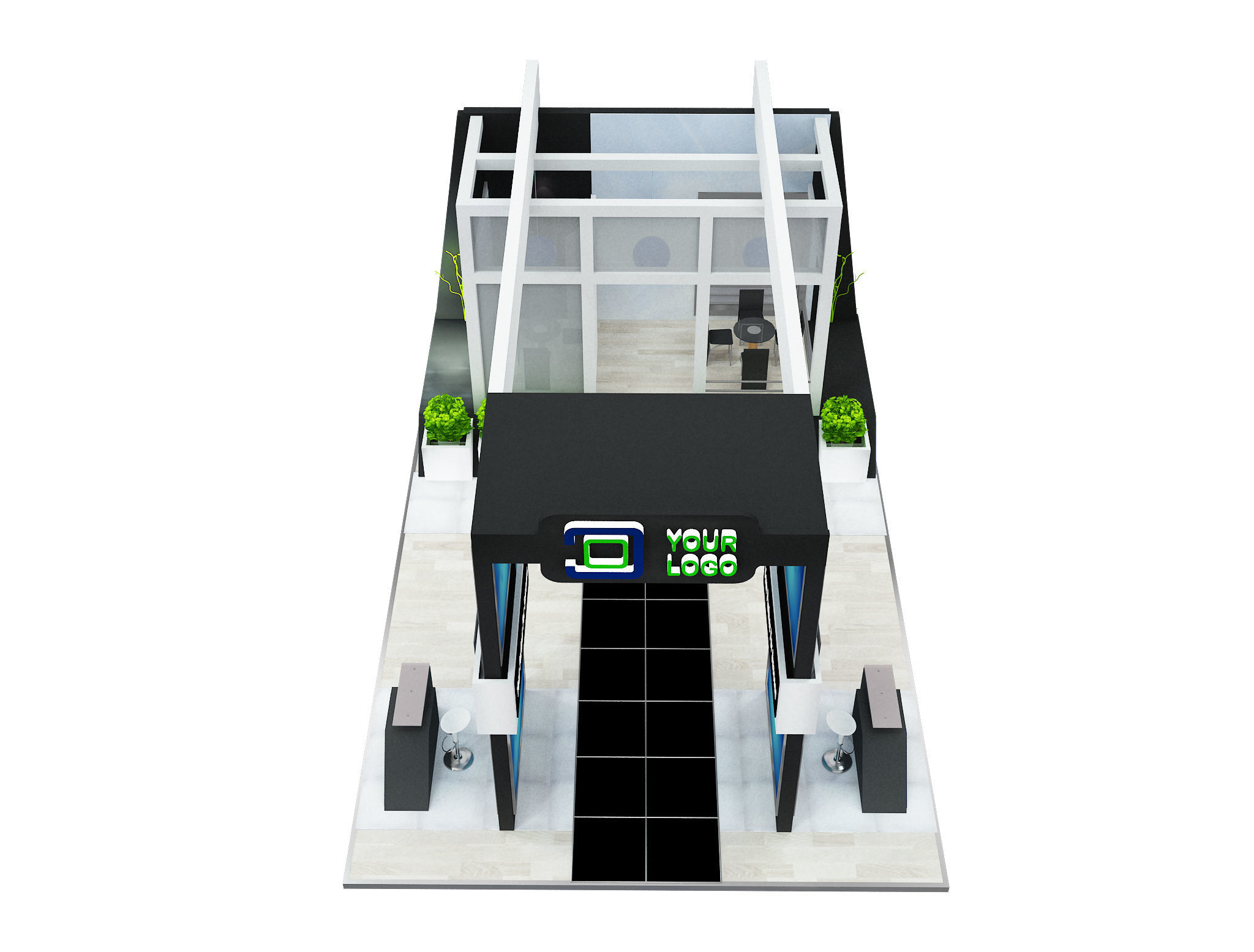 Booth Exhibition Stand a505 3D model_18