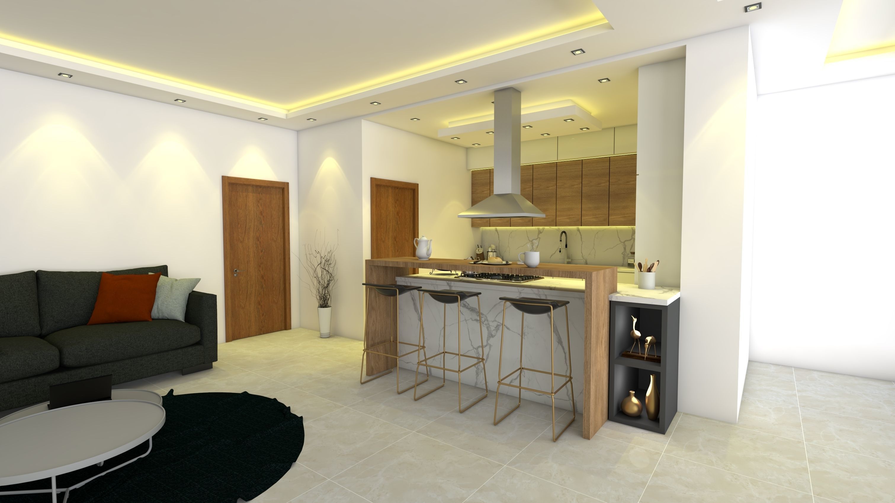 MODERN KITCHEN ISLAND 3D model_1