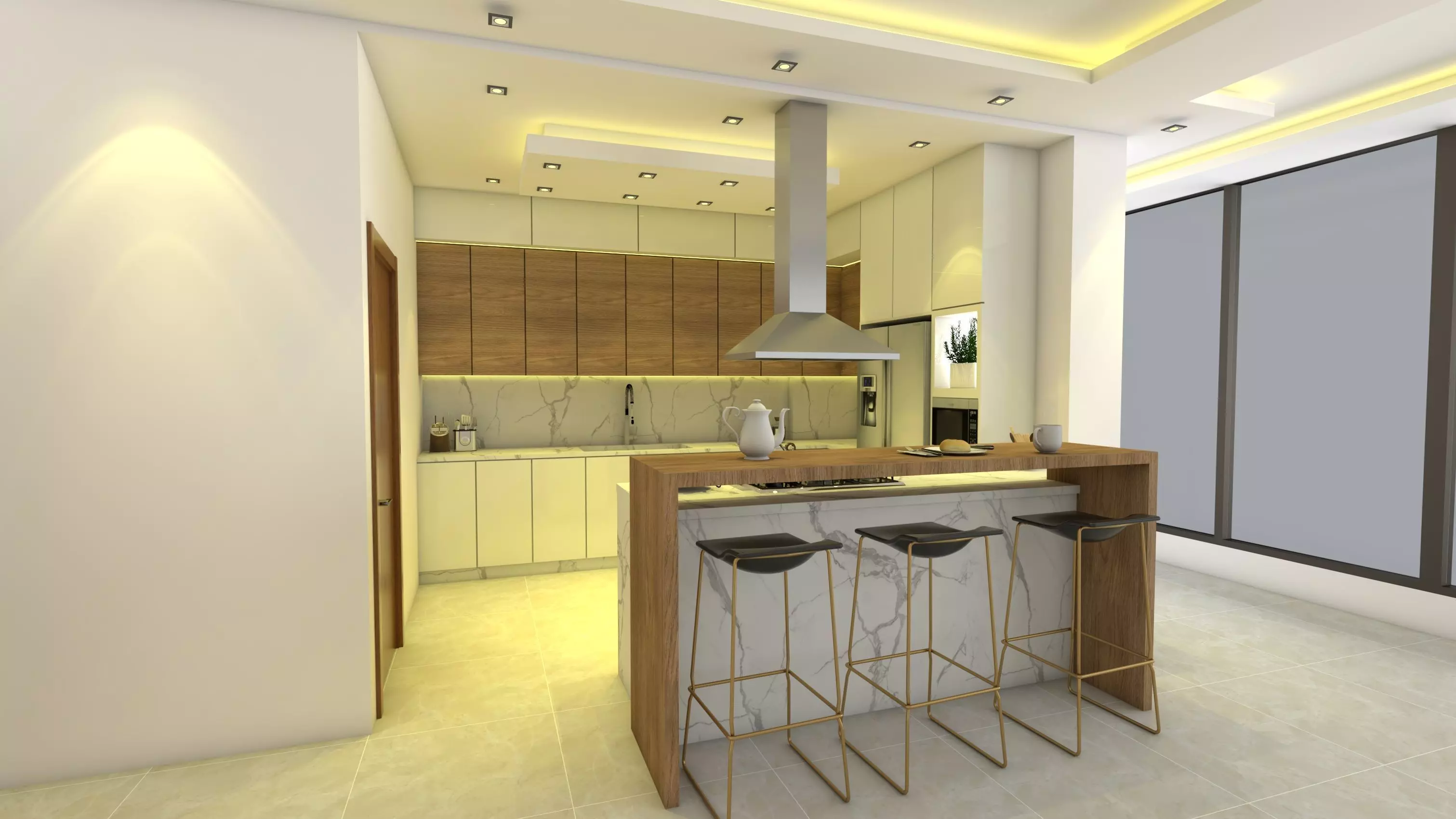 MODERN KITCHEN ISLAND 3D model_0