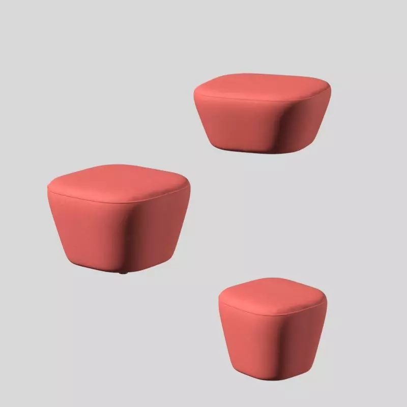 Ottomans in Scandinavian style Free 3D model