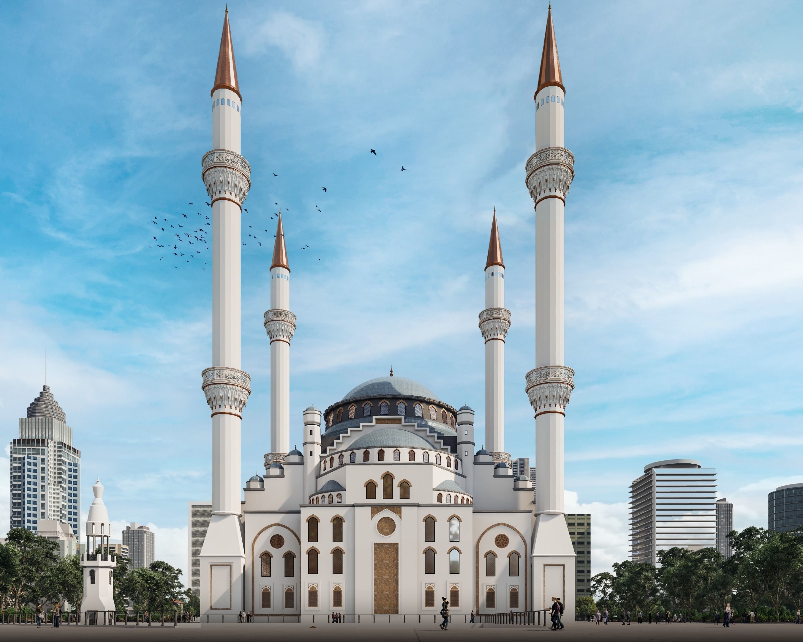 Ottoman Mosque 3D model_6
