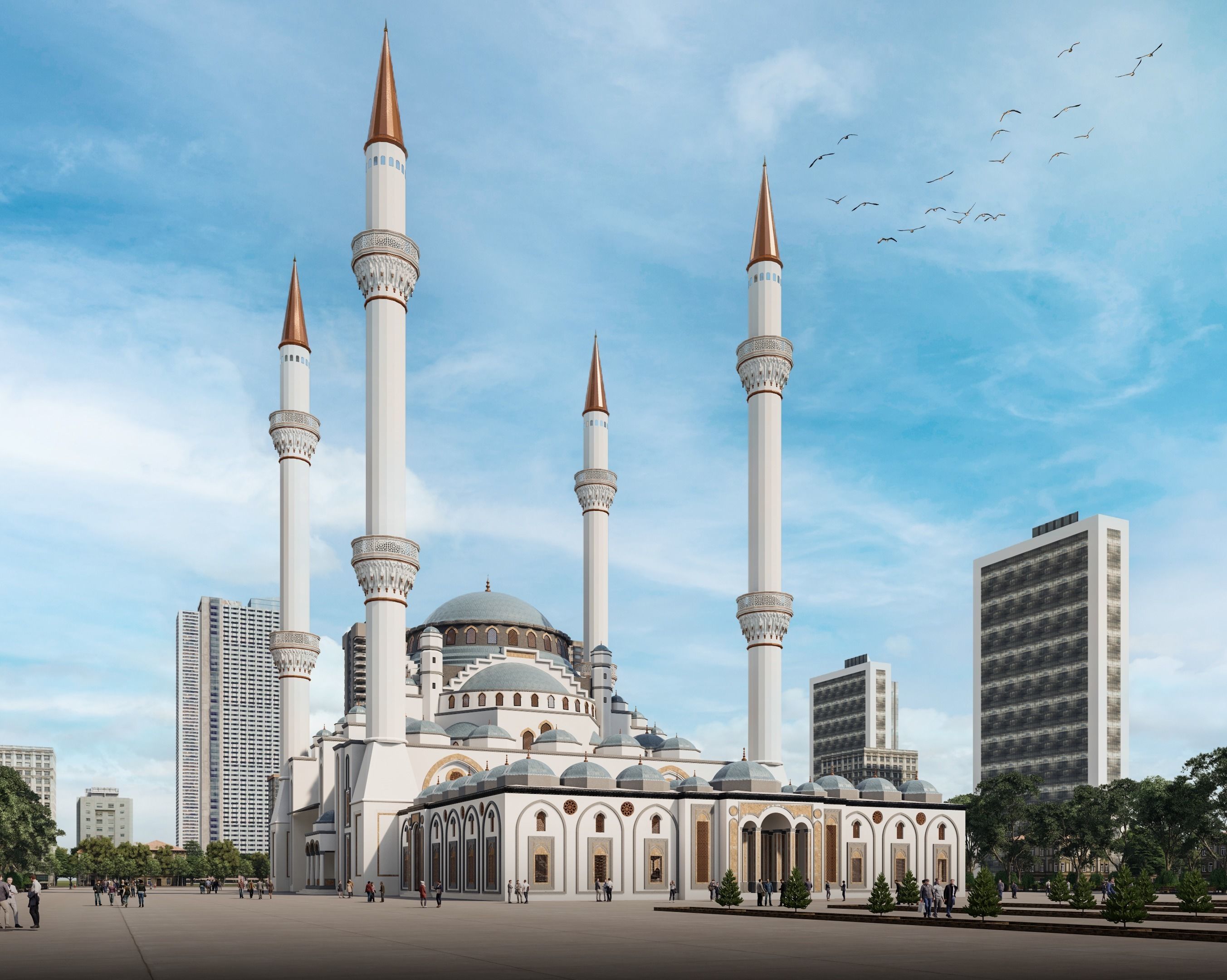 Ottoman Mosque 3D model_1