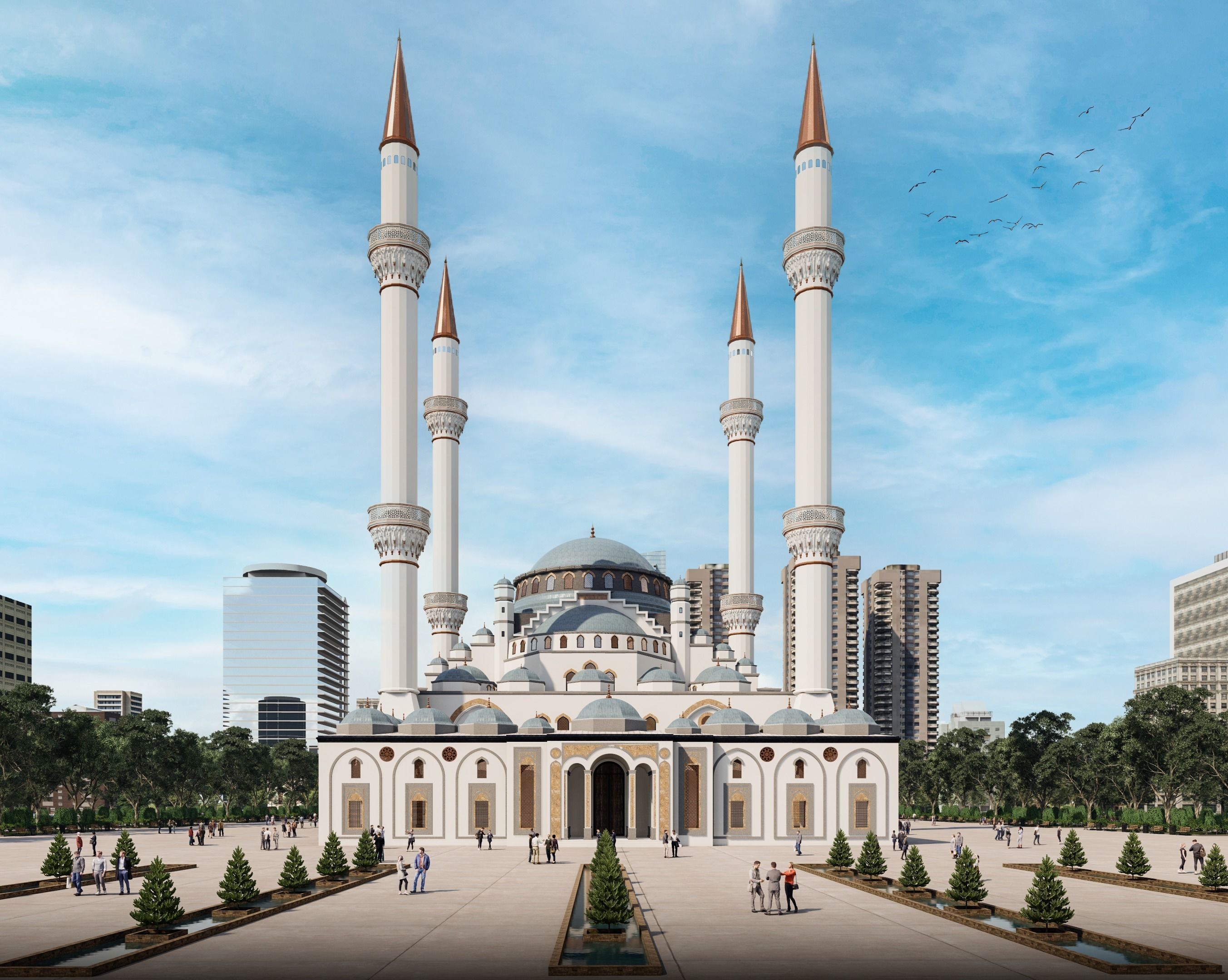 Ottoman Mosque 3D model_5