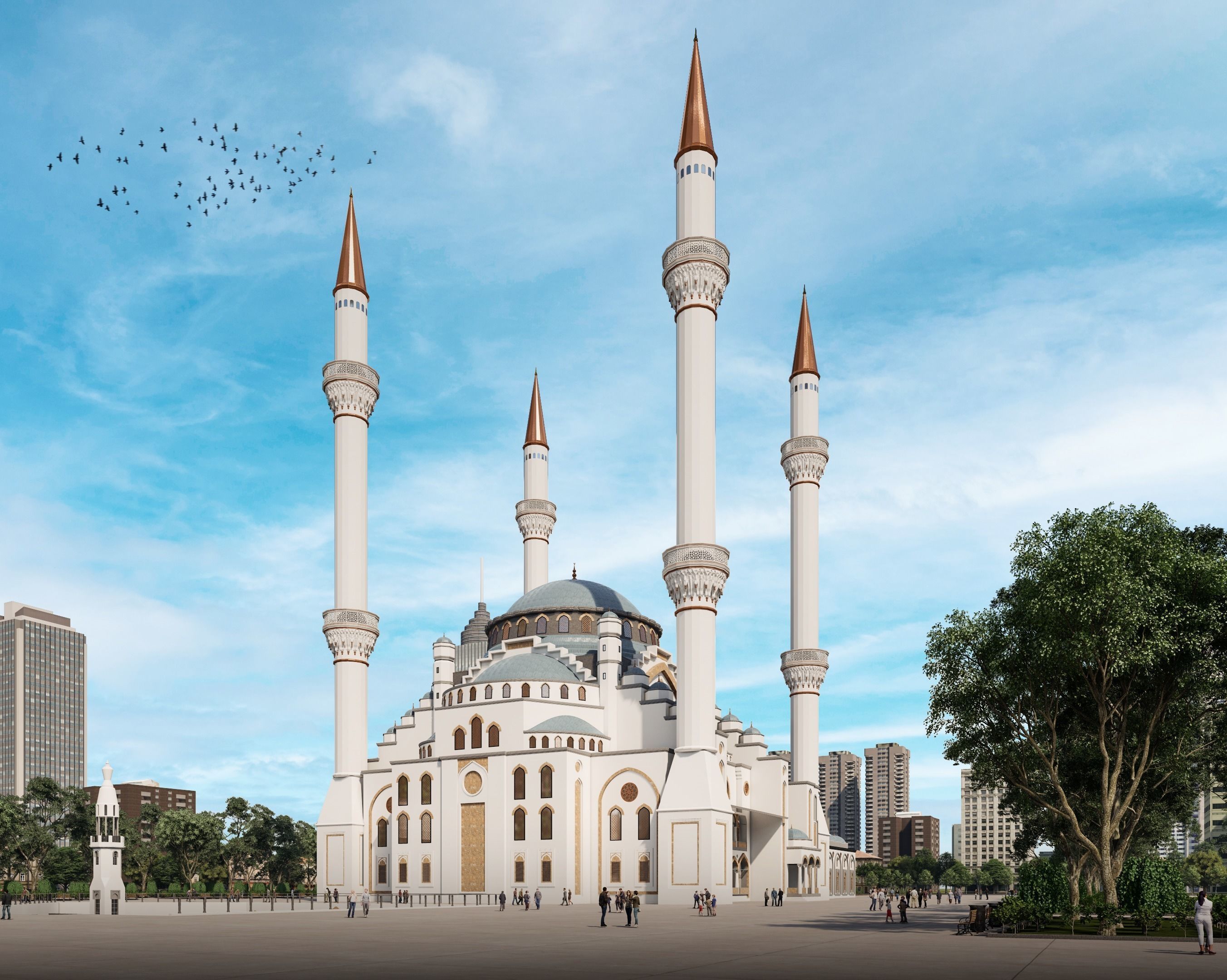 Ottoman Mosque 3D model_4
