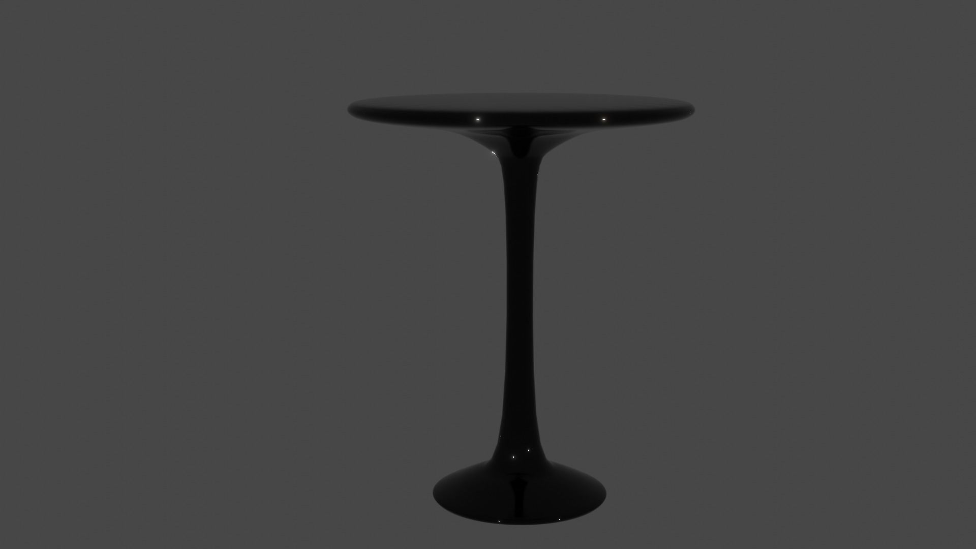 Glass bar table Low-poly 3D model_2