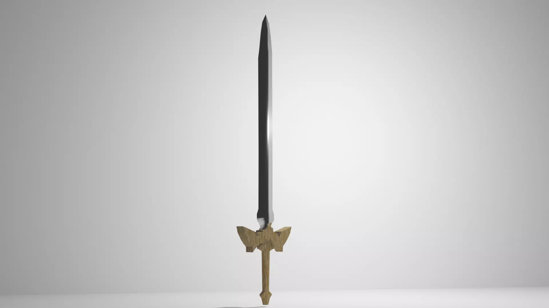 LowPoly sword Free 3D model_0