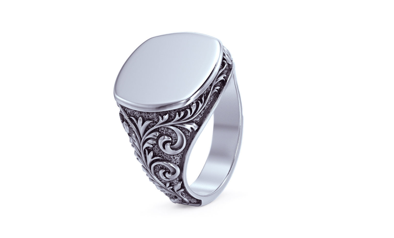 filigree signet ring 3D print model_4