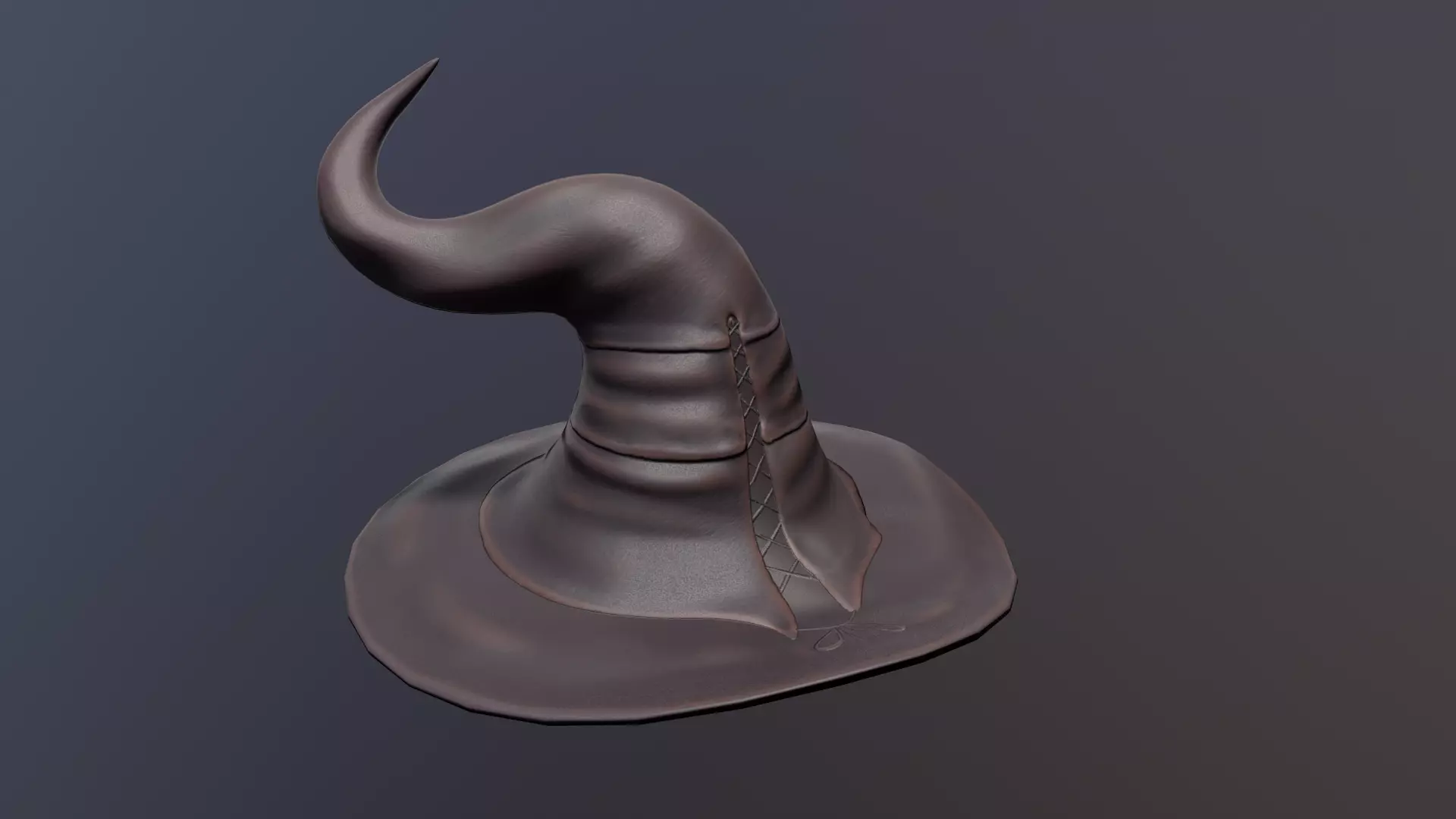 WitchHat 02 Low-poly 3D model