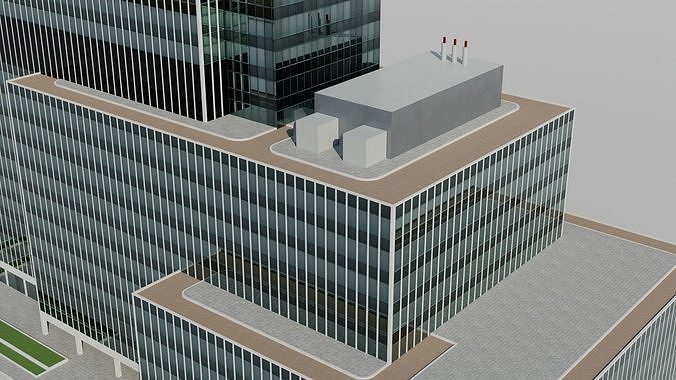 NYC Tall Skyscrapers v2 Low-poly 3D model 7