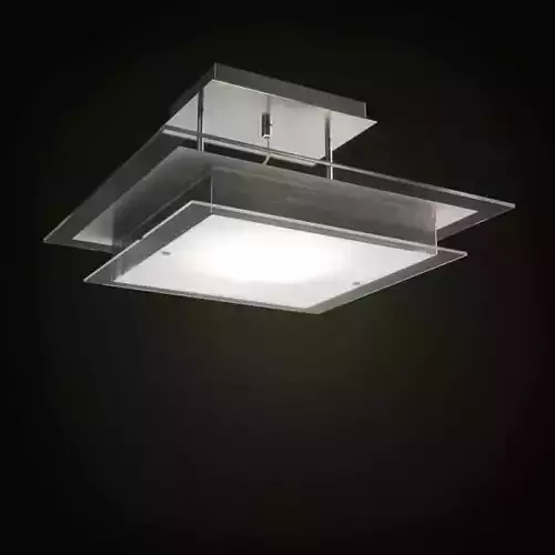 Metal And Glass Hanging Lamp