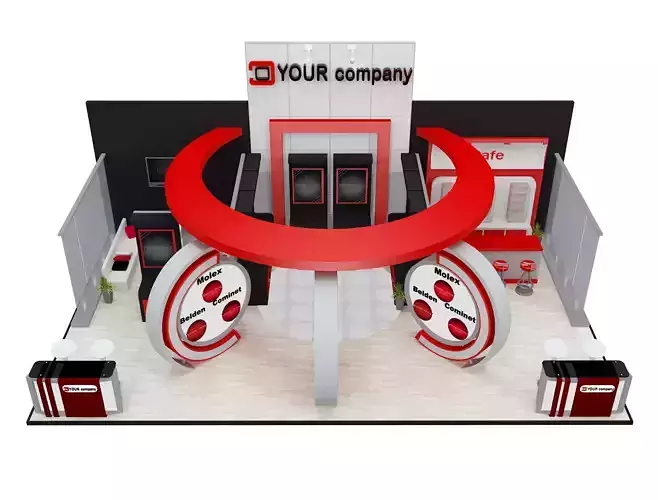 Booth Exhibition Stand a512  3D model