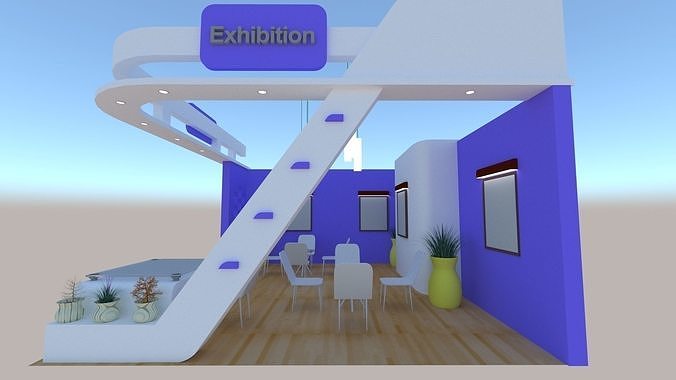 Modern exhibition stall  3D model