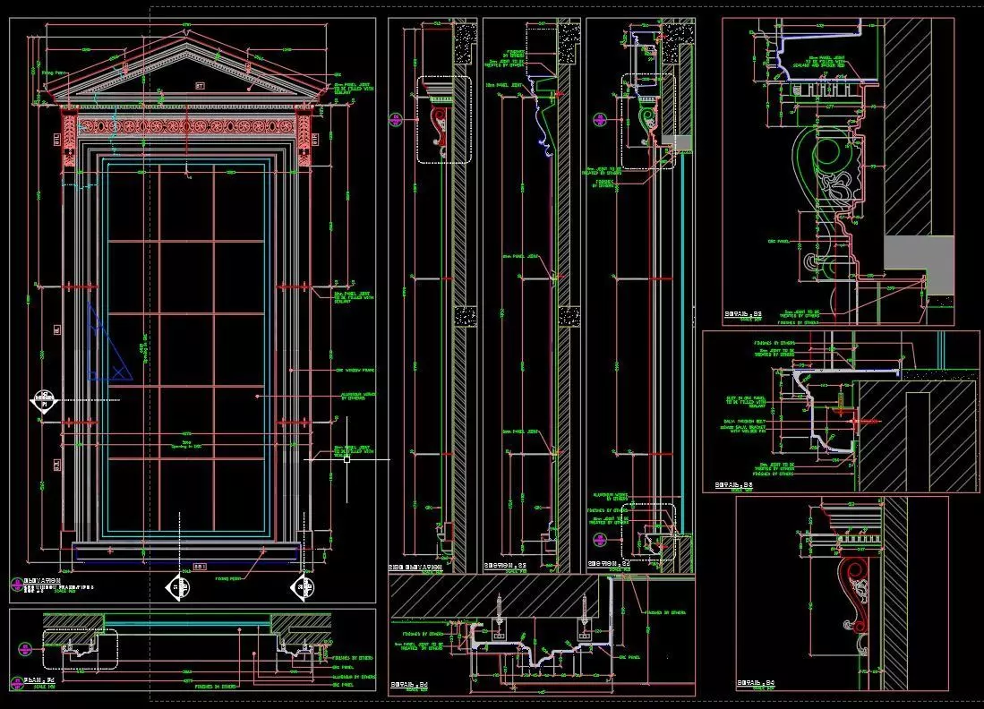 GRC cladding fixation details 3D model_0