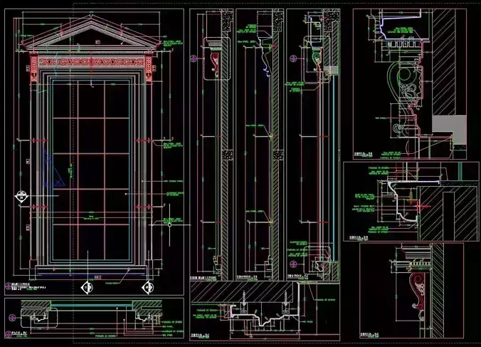 GRC cladding fixation details 3D model