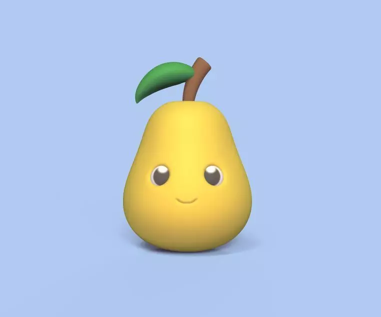 Cute Pear 3D print model_0