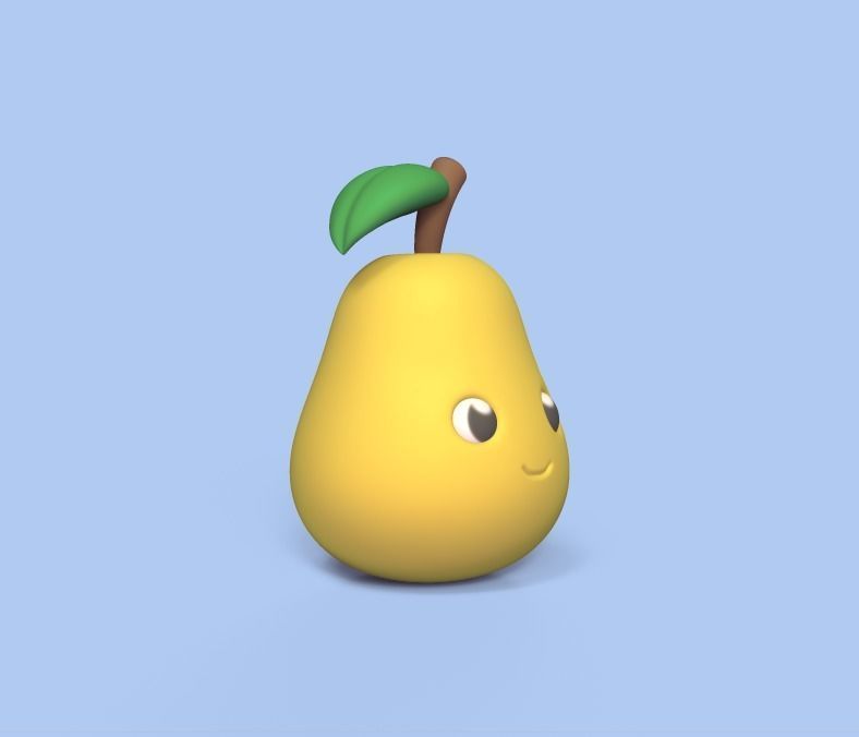 Cute Pear 3D print model_1