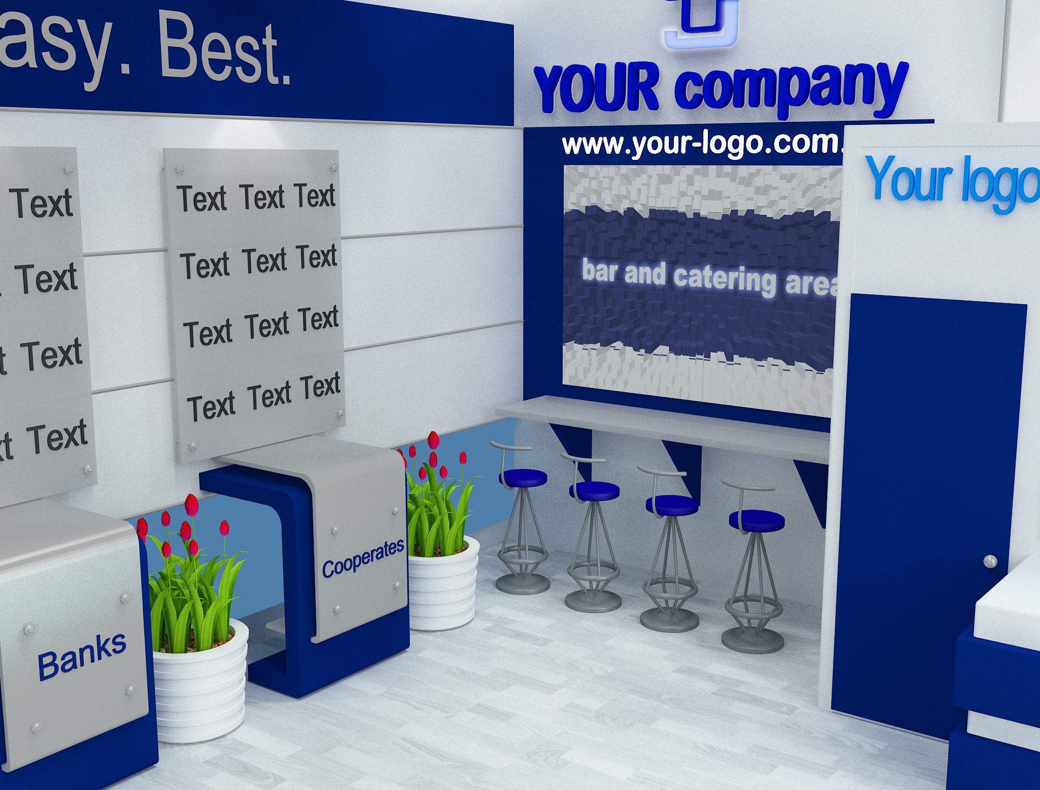 Booth Exhibition Stand a514  3D model_10