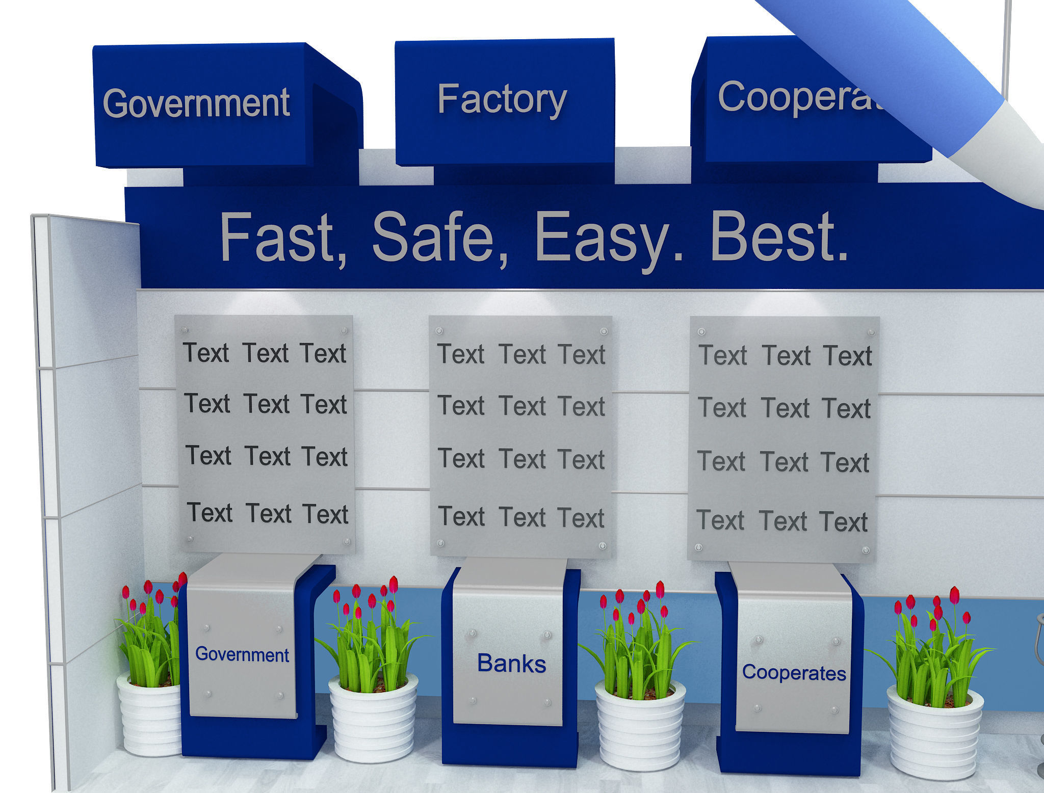 Booth Exhibition Stand a514  3D model_6