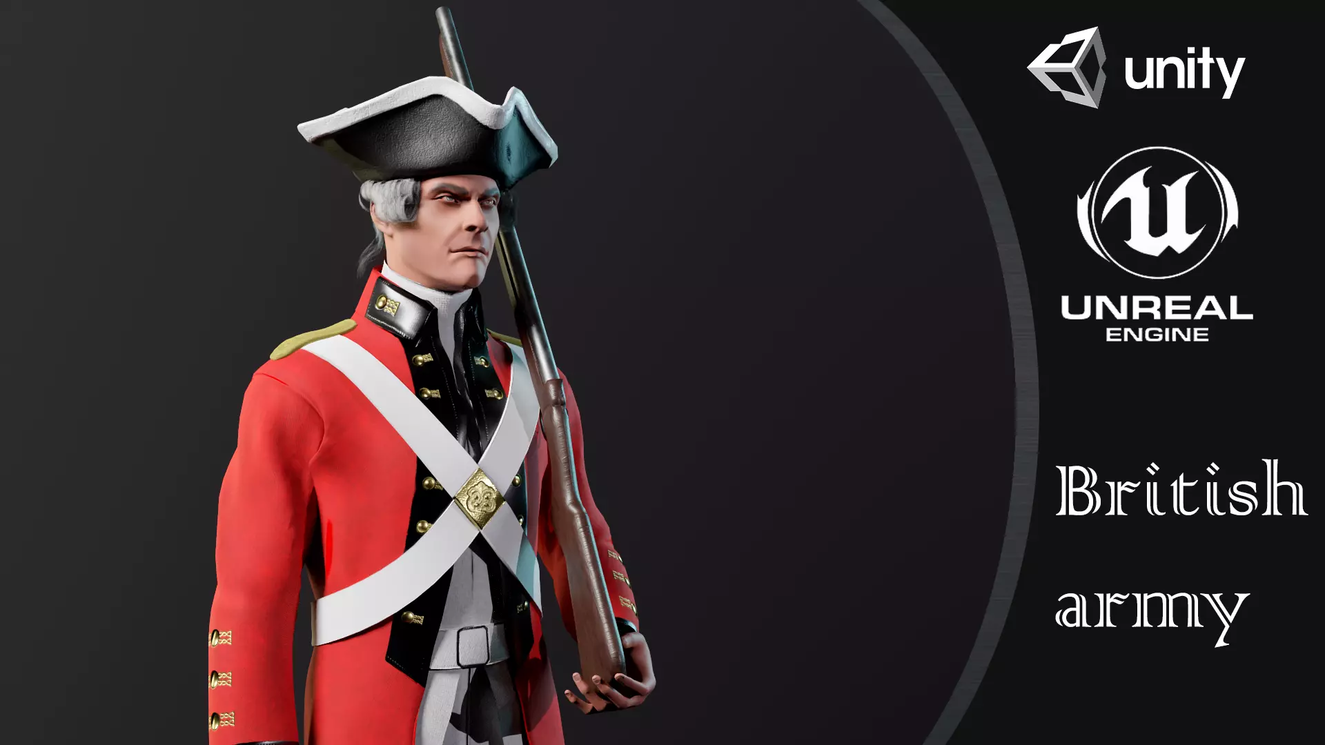 British soldier Low-poly 3D model