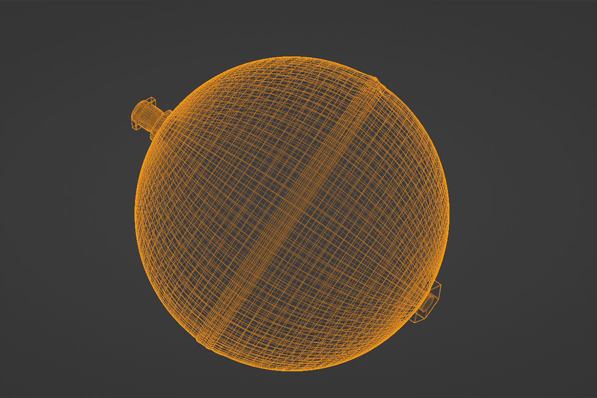 Metallic Ball Float air sphere compressor model 3D model_29