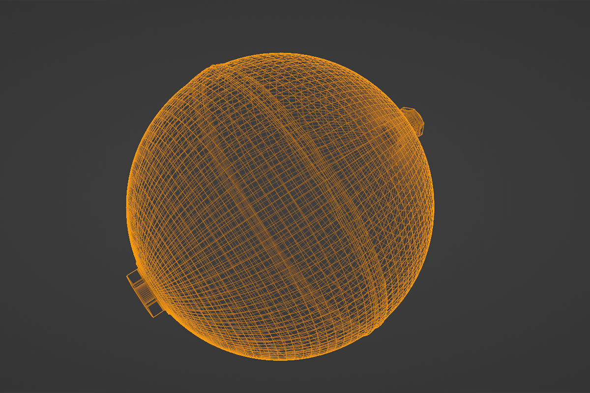 Metallic Ball Float air sphere compressor model 3D model_28