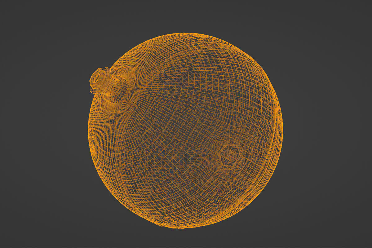 Metallic Ball Float air sphere compressor model 3D model_27