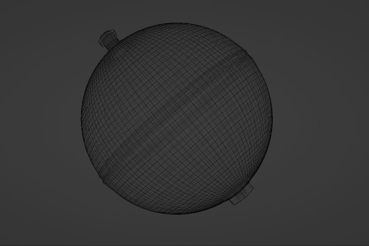 Metallic Ball Float air sphere compressor model 3D model_25