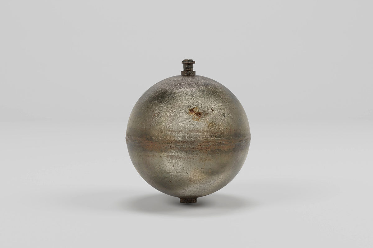 Metallic Ball Float air sphere compressor model 3D model_10