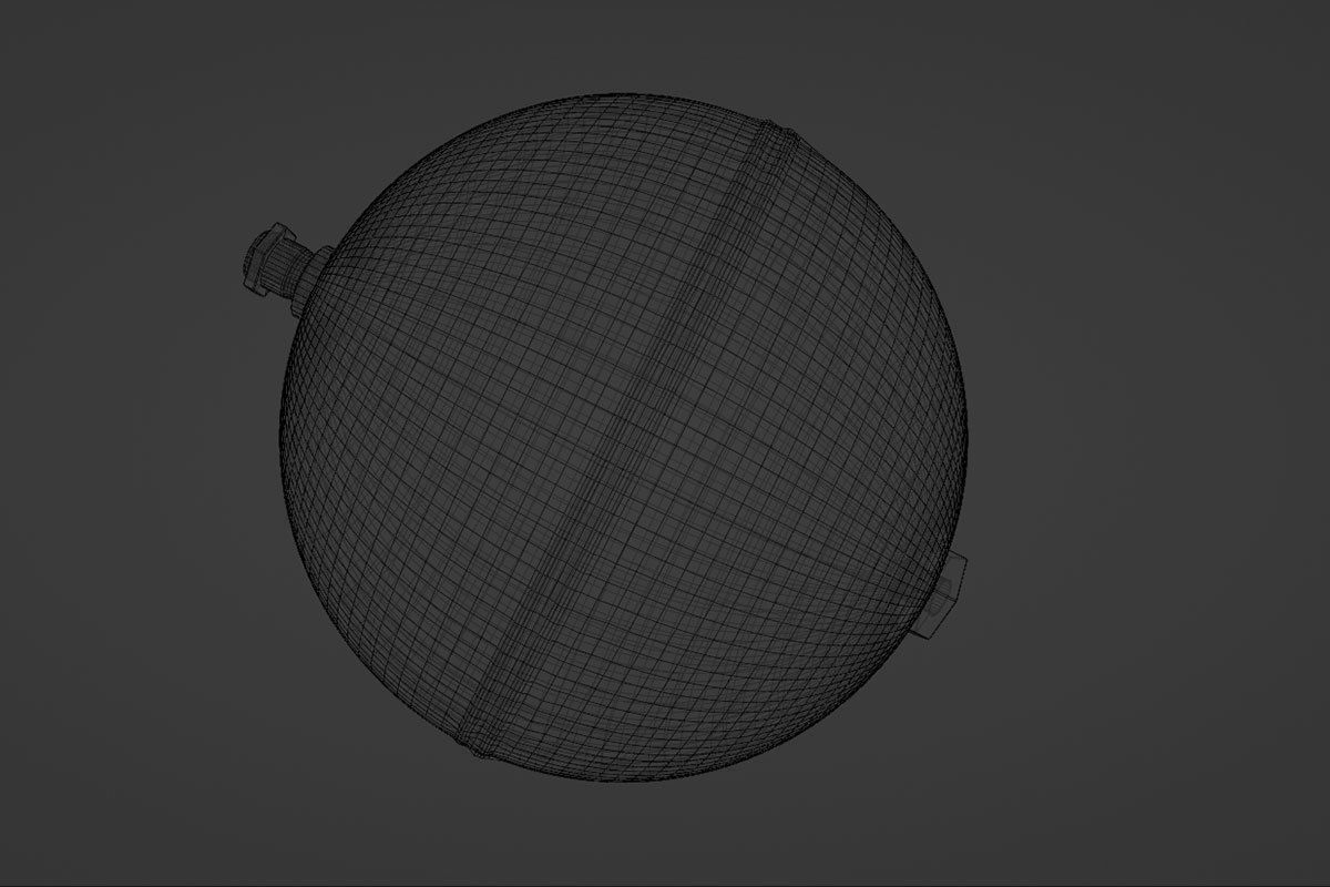 Metallic Ball Float air sphere compressor model 3D model_23