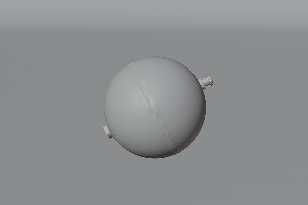 Metallic Ball Float air sphere compressor model 3D model_16