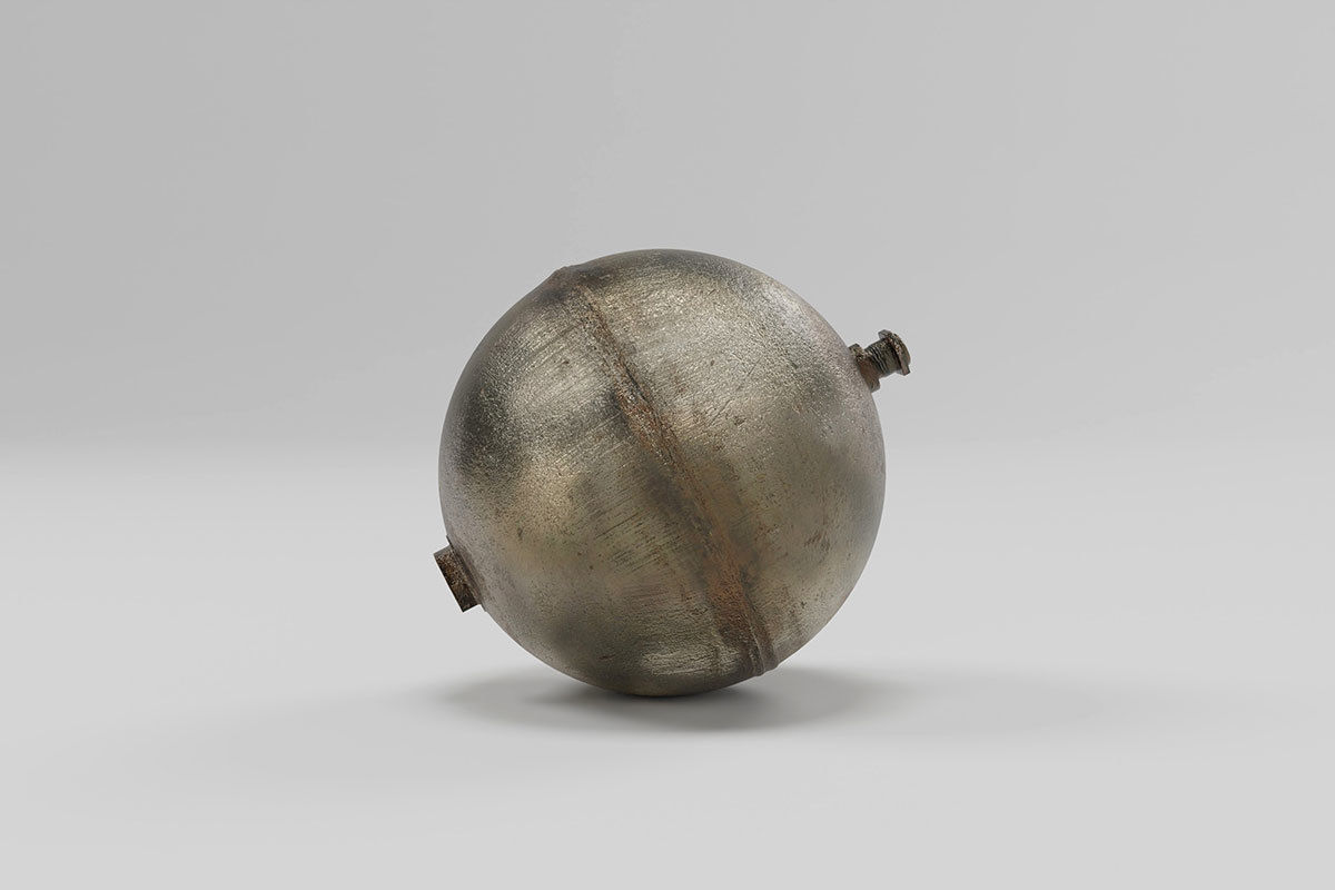 Metallic Ball Float air sphere compressor model 3D model_4