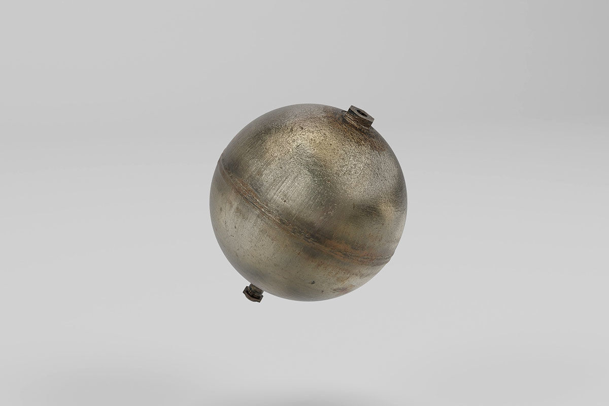 Metallic Ball Float air sphere compressor model 3D model_7