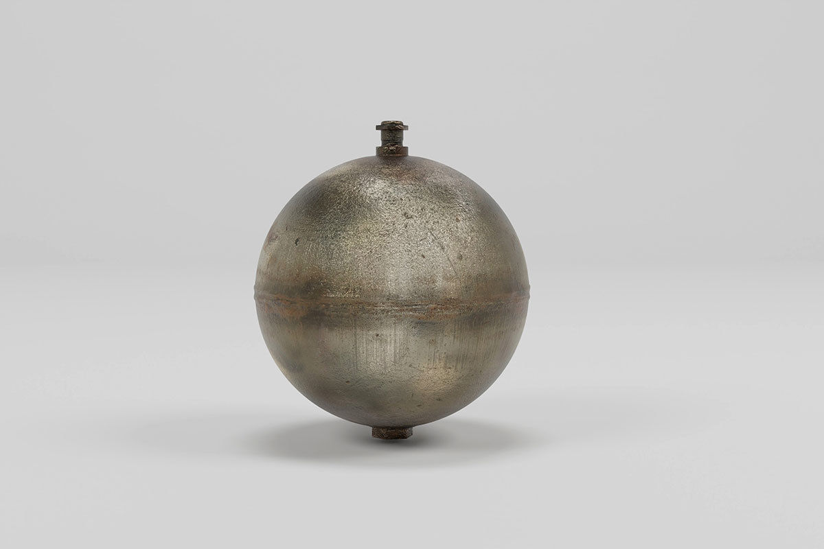 Metallic Ball Float air sphere compressor model 3D model_9