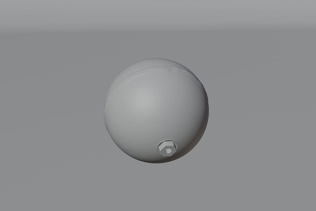 Metallic Ball Float air sphere compressor model 3D model_15