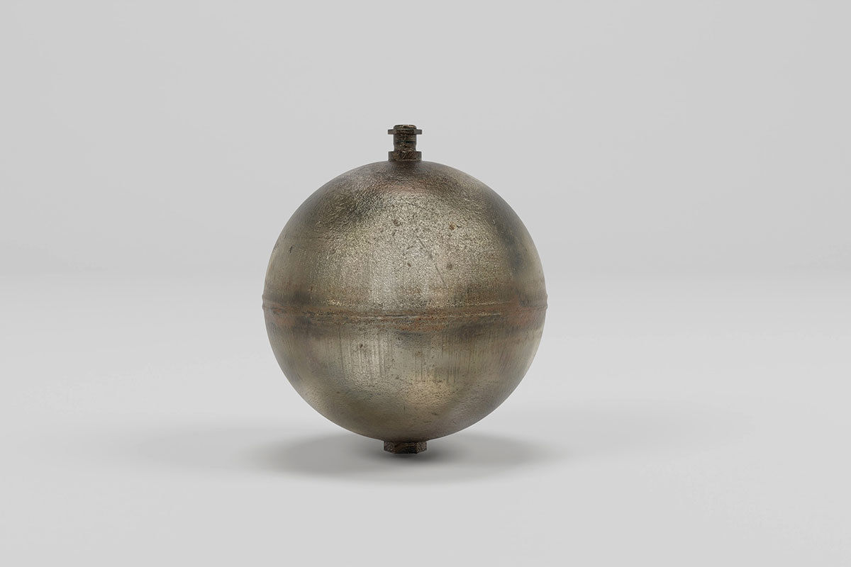 Metallic Ball Float air sphere compressor model 3D model_8