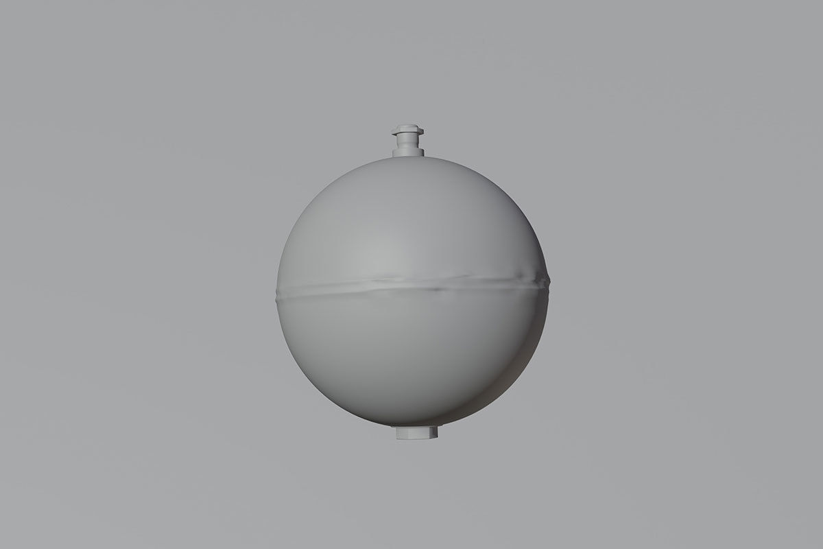 Metallic Ball Float air sphere compressor model 3D model_22