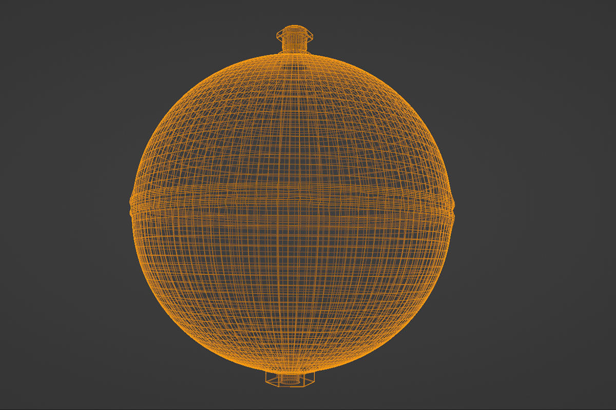 Metallic Ball Float air sphere compressor model 3D model_26