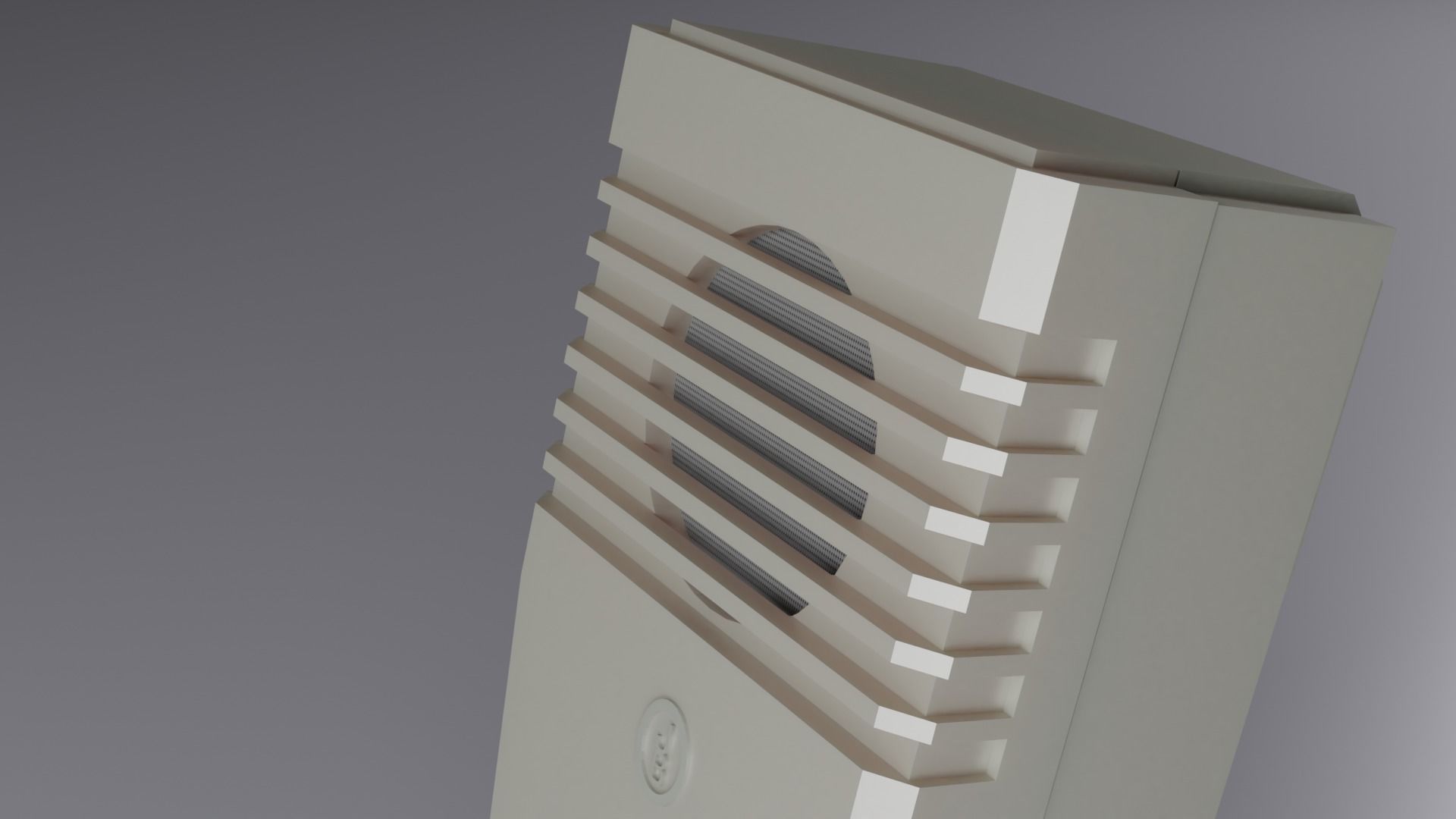 vintage tape recorder microphone from GDR Low-poly 3D model_2