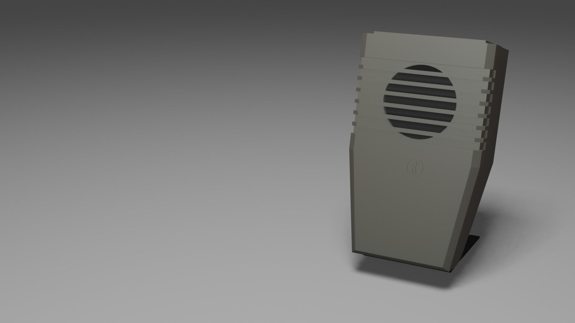 vintage tape recorder microphone from GDR Low-poly 3D model_8